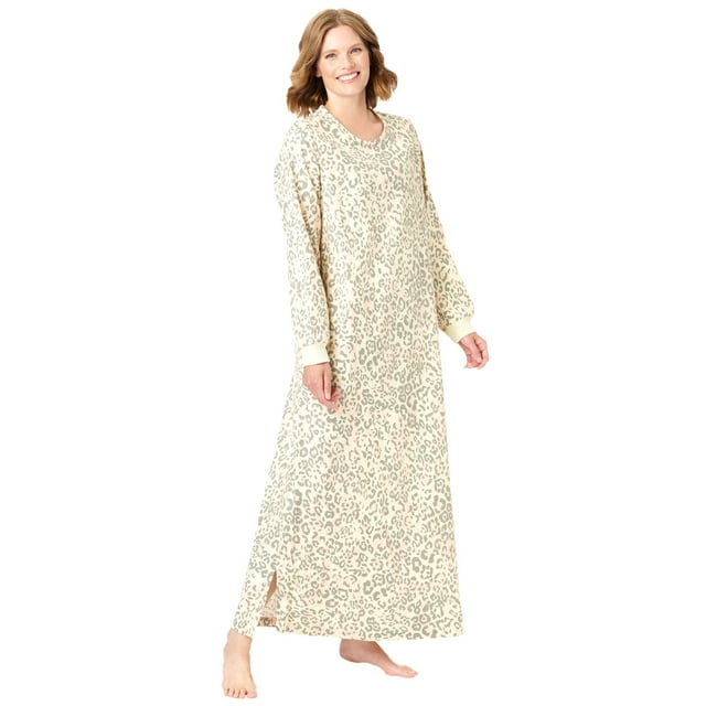 Dreams & Co. Women's Plus Size Cotton Flannel Dress or Nightgown Dress