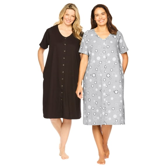 Dreams & Co. Women's Plus Size Dreams & Co 2-Pack Sleepshirt