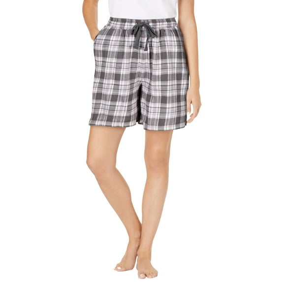 Dreams & Co. Plus Size Flannel Pajama Short