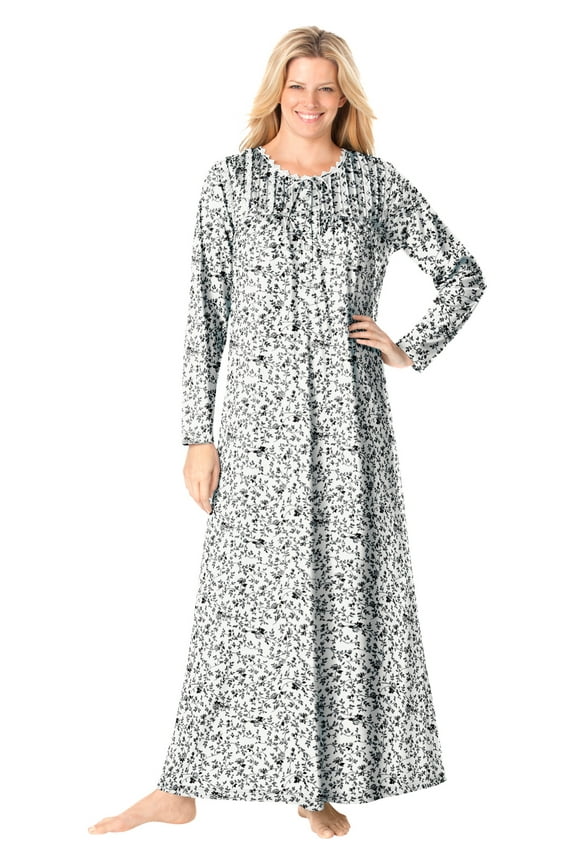 Plus Size Floral Knit Gown