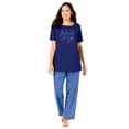 thumbnail image 1 of Dreams & Co. Plus Size Graphic Tee PJ Set, 1 of 5