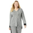 thumbnail image 1 of Dreams & Co. Plus Size Hooded Marled Jersey Top, 1 of 3