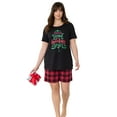thumbnail image 1 of Dreams & Co. Plus Size Knit Pj Short Set, 1 of 6