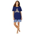 thumbnail image 1 of Dreams & Co. Plus Size Knit Pj Short Set, 1 of 6