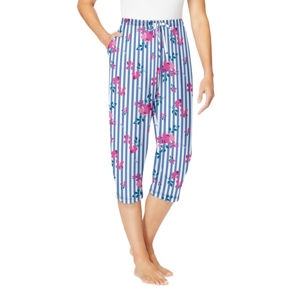 Dreams & Co. Plus Size Knit Sleep Capri