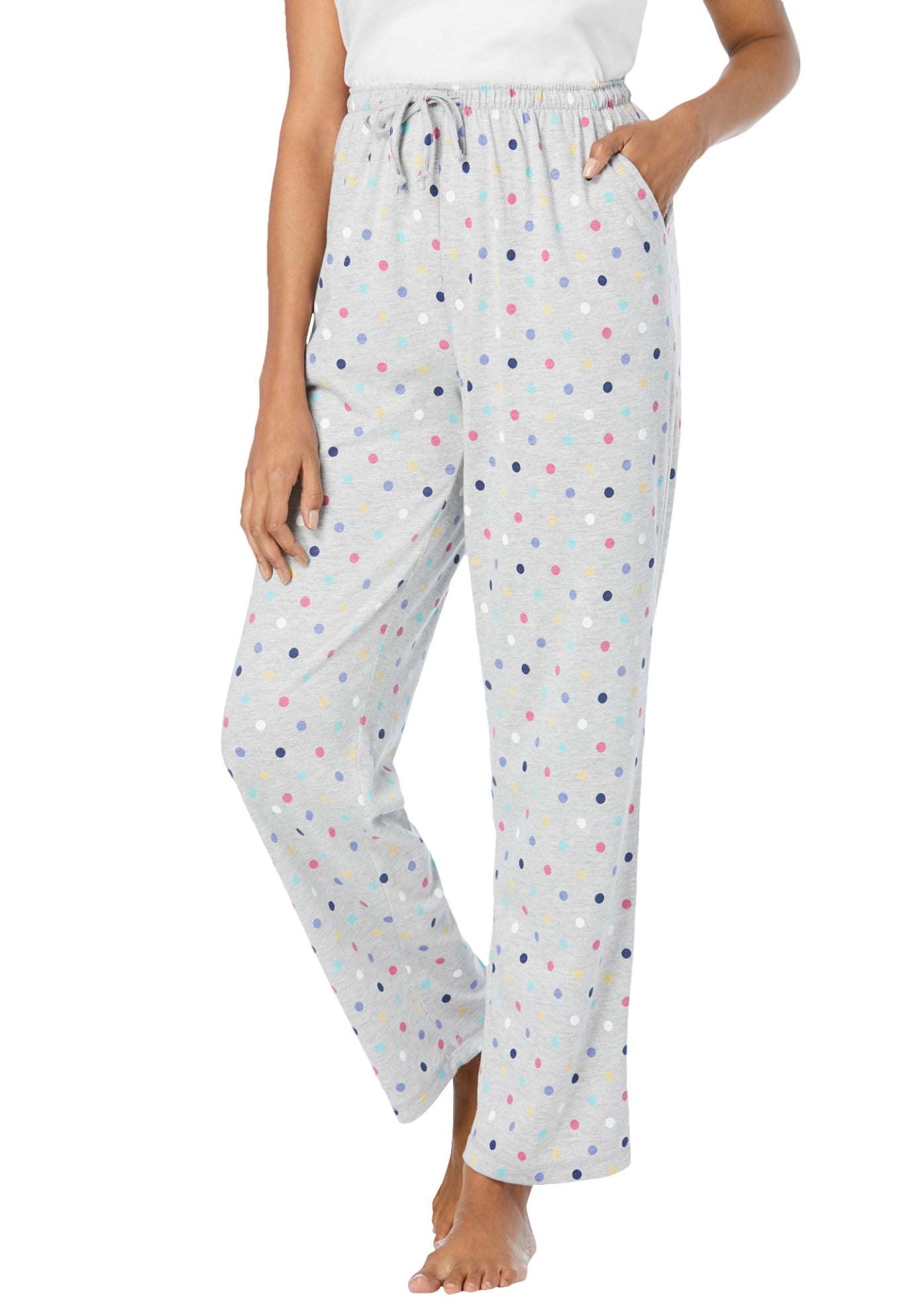Dreams & Co. Women's Plus Size Knit Sleep Pant Pajama Bottoms