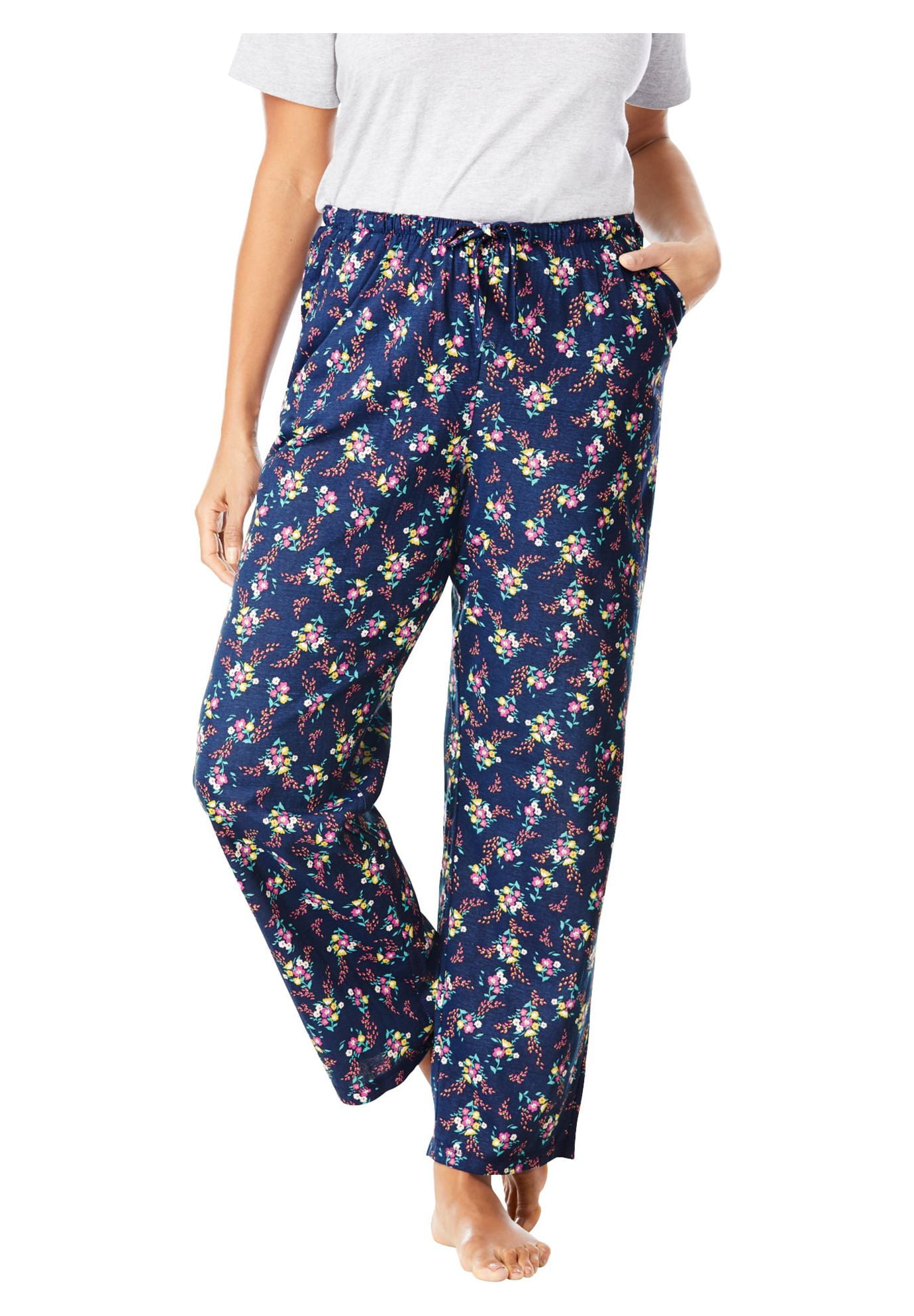 Cotton Flower Print Two Piece Summer Pajama Set For Women O Neck, Elastic  Waist, Loose Fit, Wide Leg, Plus Size, Perfect For Sleeping And Nighttime  Comfort From Cnlongbida, $12.82