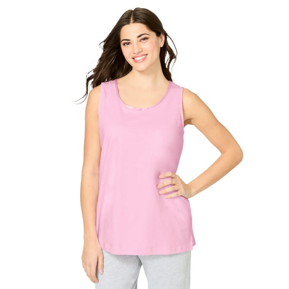 Dreams & Co. Plus Size Knit Sleep Tank