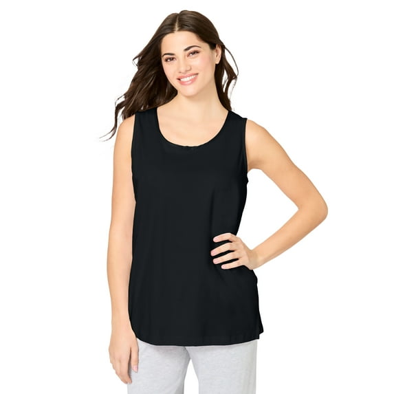 Dreams & Co. Plus Size Knit Sleep Tank