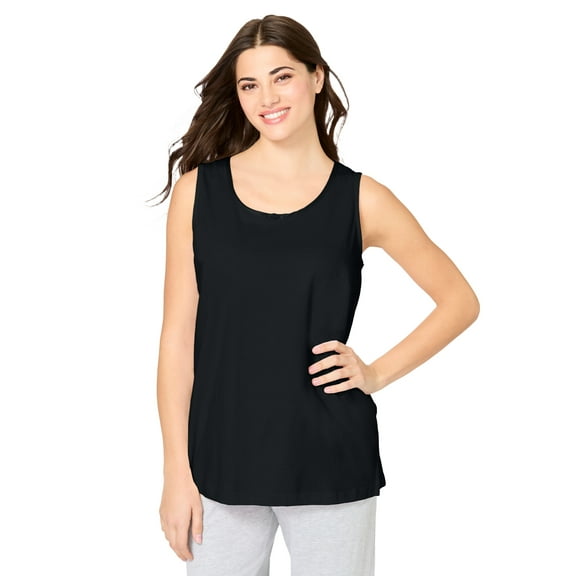 Dreams & Co. Plus Size Knit Sleep Tank