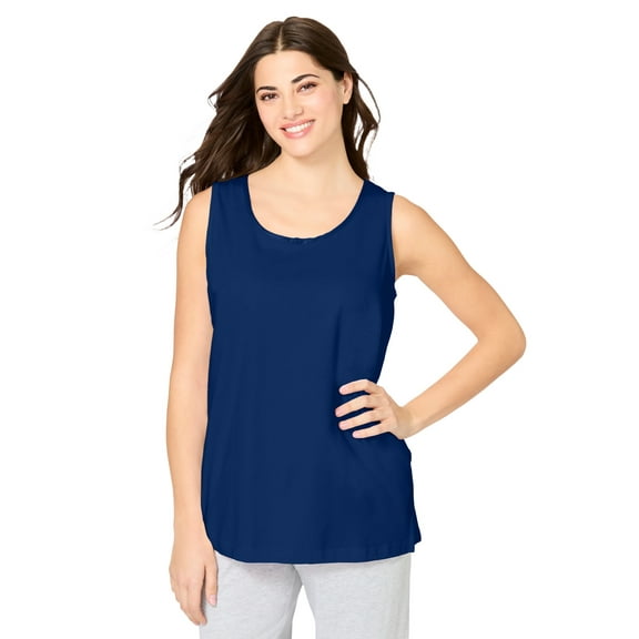 Dreams & Co. Plus Size Knit Sleep Tank