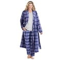 thumbnail image 1 of Dreams & Co. Plus Size Long Flannel Robe, 1 of 6