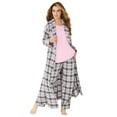 thumbnail image 1 of Dreams & Co. Plus Size Long Flannel Robe, 1 of 6