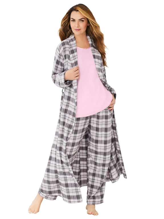 Plus Size Long Flannel Robe