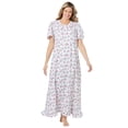 thumbnail image 1 of Dreams & Co. Plus Size Long Floral Print Cotton Gown, 1 of 5