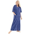 thumbnail image 1 of Dreams & Co. Women's Plus Size Long French Terry Zip-Front Robe, 1 of 6