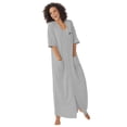 thumbnail image 1 of Dreams & Co. Plus Size Long French Terry Zip-Front Robe, 1 of 6