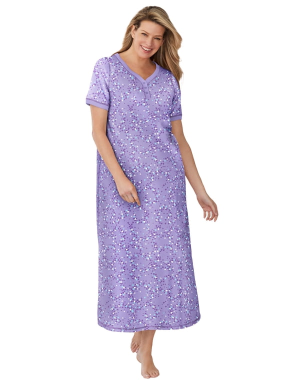 Plus Size Long Henley Sleepshirt