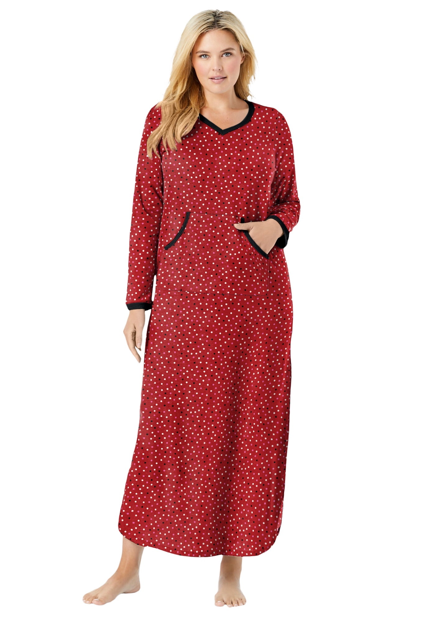 Dreams & Co. Women's Plus Size Long Printed Sleep Shirt Nightgown