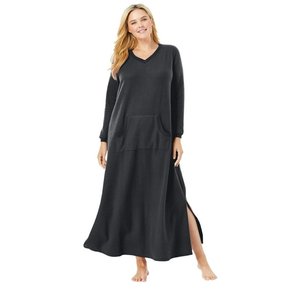 Dreams & Co. Plus Size Long Sherpa Lounger