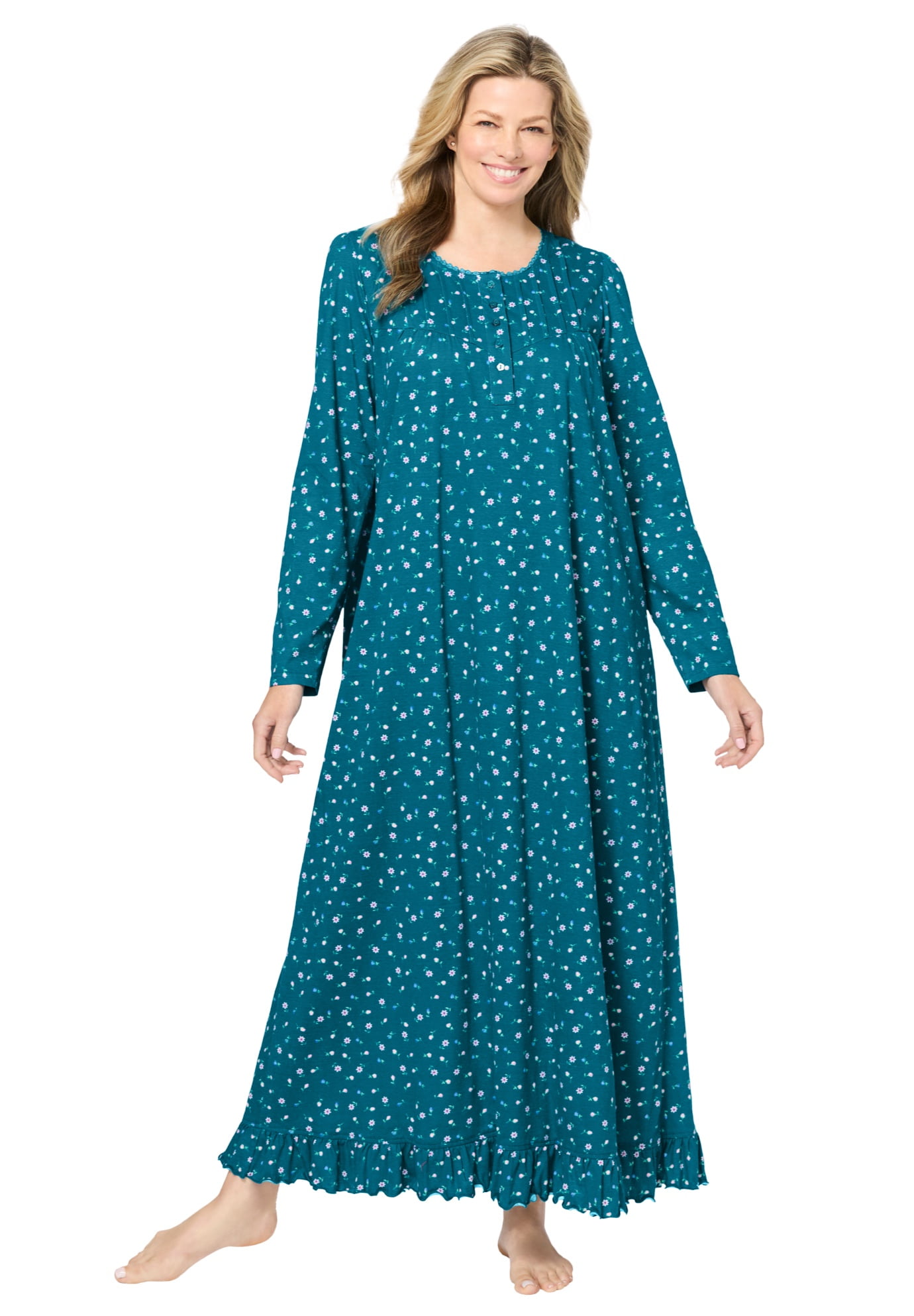 Half Sleeves Long Gown with Slit Plum Plus Size