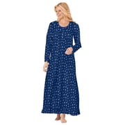 Dreams & Co. Plus Size Long-Sleeve Gown