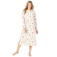 thumbnail image 1 of Dreams & Co. Plus Size Long-Sleeve Henley Print Sleepshirt, 1 of 3