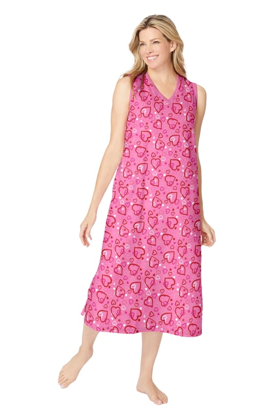 Plus Size Long Sleeveless Sleepshirt