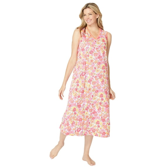 Dreams & Co. Plus Size Long Sleeveless Sleepshirt