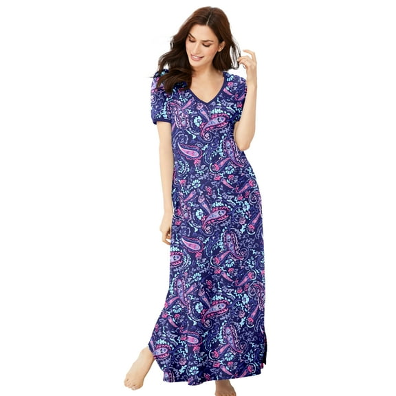 Dreams & Co. Plus Size Long T-Shirt Lounger