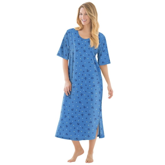 Dreams & Co. Plus Size Long Tagless Sleepshirt