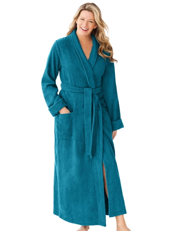 Plus Size Long Terry Robe