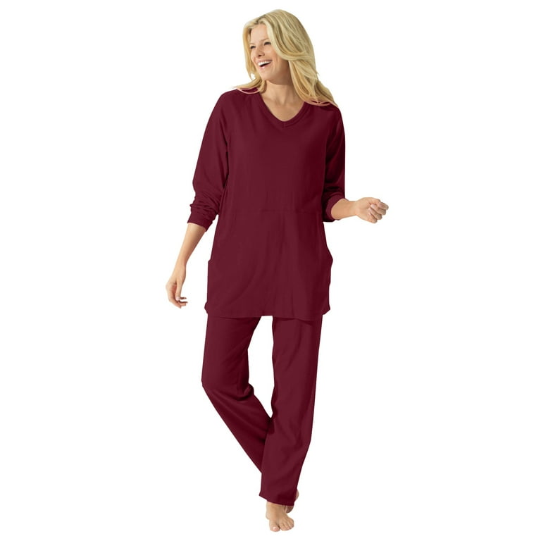 Dreams Co. Women s Plus Size Petite 2 Piece Lounge Set Walmart