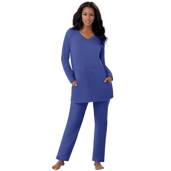 Dreams & Co. Plus Size 2-Piece Lounge Set