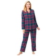 thumbnail image 1 of Dreams & Co. Women's Plus Size Petite Classic Flannel Pajama Set, 1 of 6
