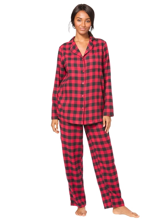 Plus Size Petite Classic Flannel Pajama Set