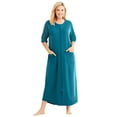 Dreams & Co. Women's Plus Size Petite Long French Terry Bathrobe with