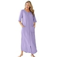 thumbnail image 1 of Dreams & Co. Women's Plus Size Long French Terry Zip-Front Robe (Petite Available), 1 of 6