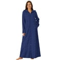 thumbnail image 1 of Dreams & Co. Women's Plus Size Petite Long Hooded Fleece Sweatshirt Robe, 1 of 6