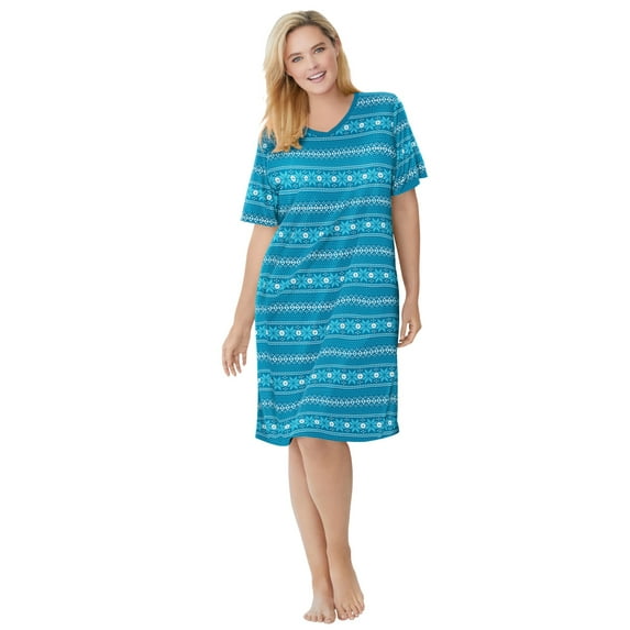 Dreams & Co. Plus Size Print Sleepshirt