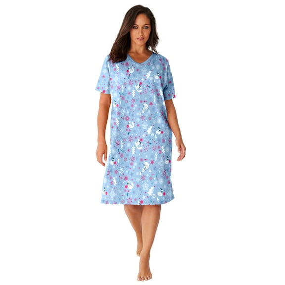 Dreams & Co. Plus Size Print Sleepshirt