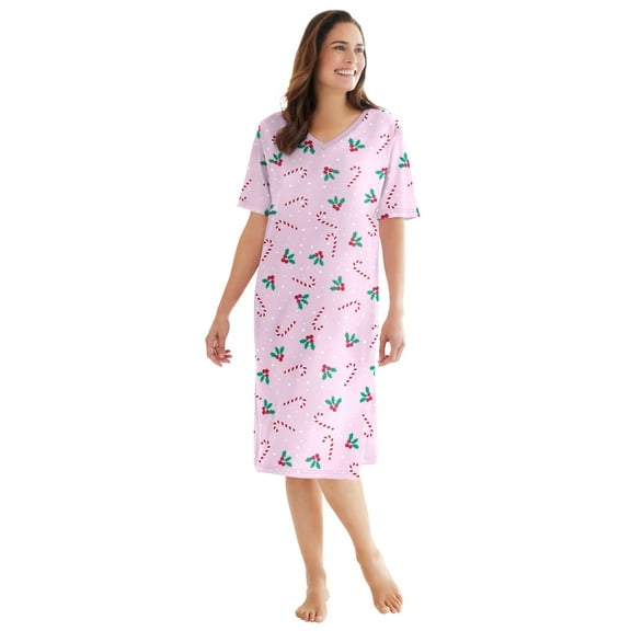 Dreams & Co. Plus Size Print Sleepshirt
