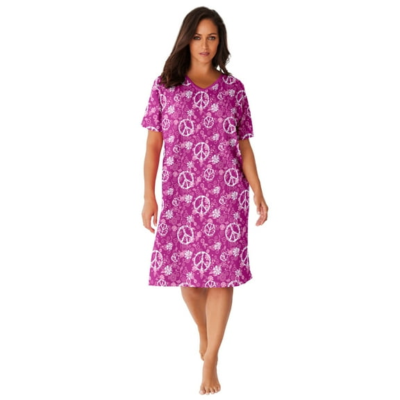 Dreams & Co. Plus Size Print Sleepshirt