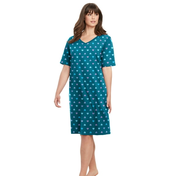 Dreams & Co. Plus Size Print Sleepshirt