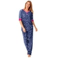 thumbnail image 1 of Dreams & Co. Plus Size Printed Henley PJ Set, 1 of 6