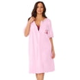 thumbnail image 1 of Dreams & Co. Plus Size Satin Trim Cotton Sleepshirt, 1 of 6