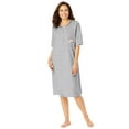 thumbnail image 1 of Dreams & Co. Plus Size Satin Trim Cotton Sleepshirt, 1 of 6