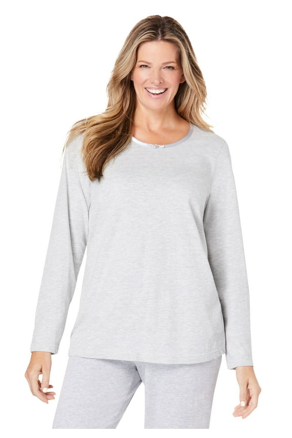 Plus Size Satin Trim Sleep Tee