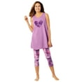 thumbnail image 1 of Dreams & Co. Plus Size Scoopneck Tank & Capri Legging PJ Set, 1 of 6