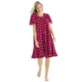thumbnail image 1 of Dreams & Co. Plus Size Short Floral Print Cotton Gown, 1 of 5